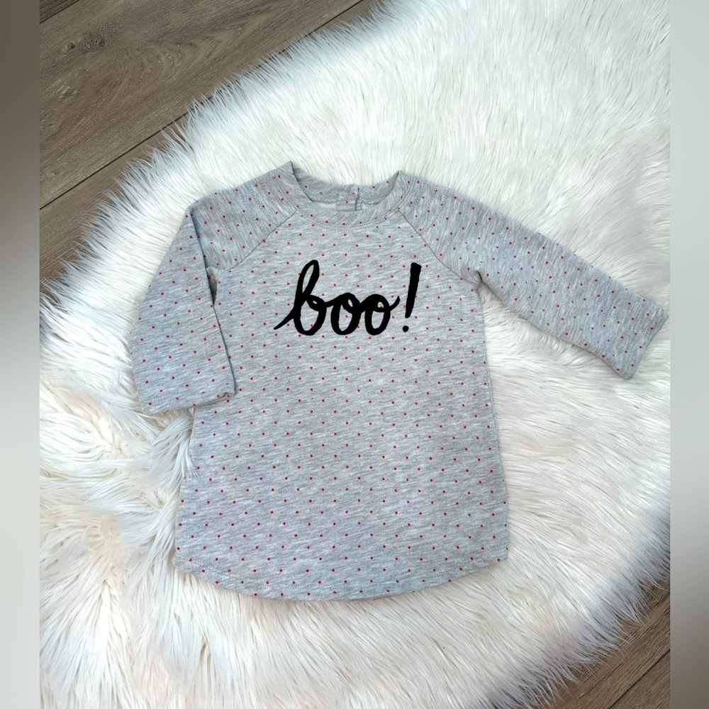 ⭐️ 👻 Baby GAP Halloween “Boo” Dress  Size 6-12 months
